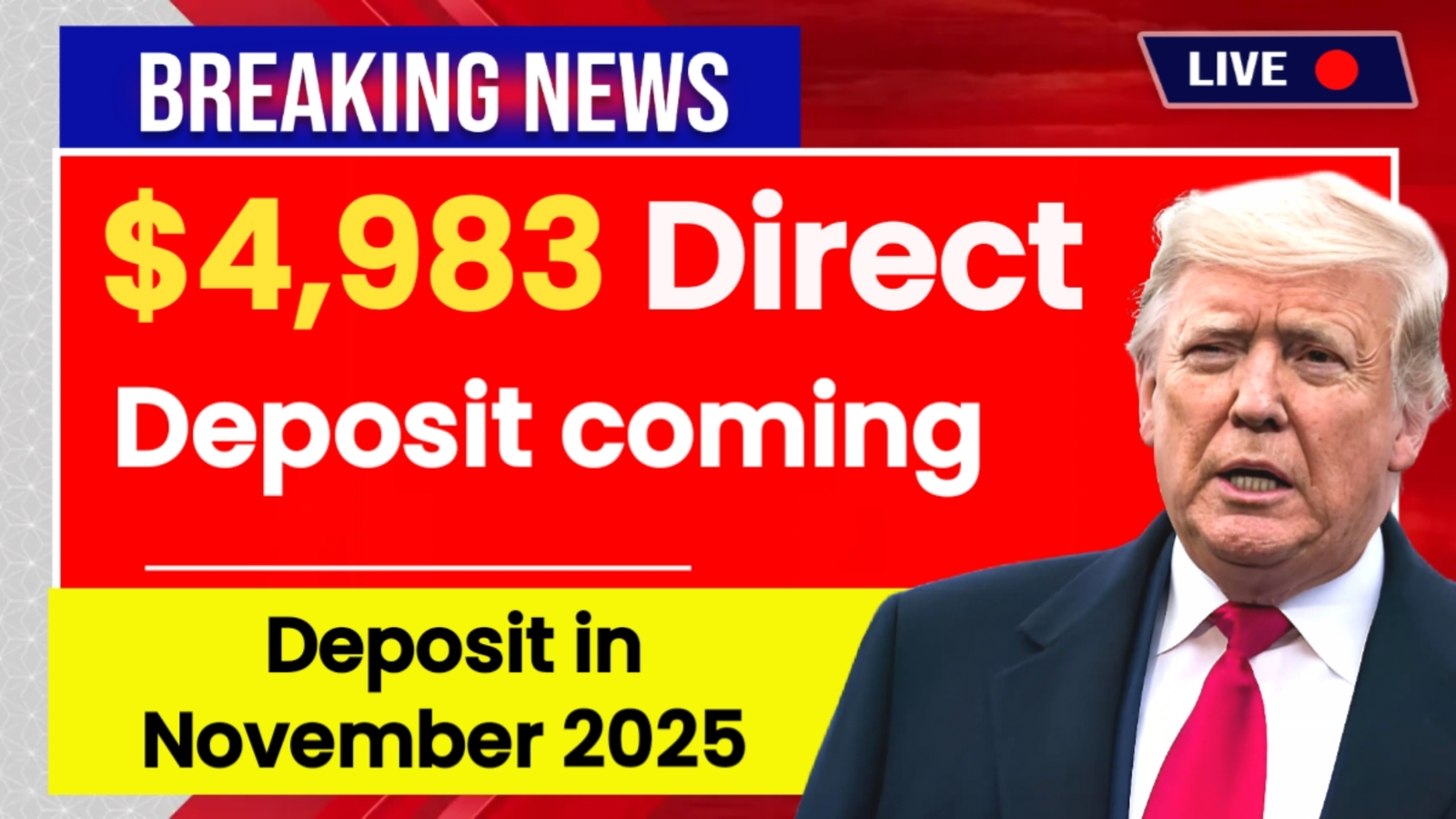 Direct Deposit of $4,983 for US Citizens in November 2025